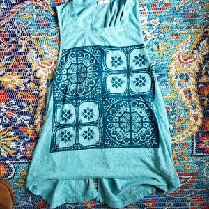 Roxy turquoise tank top size S